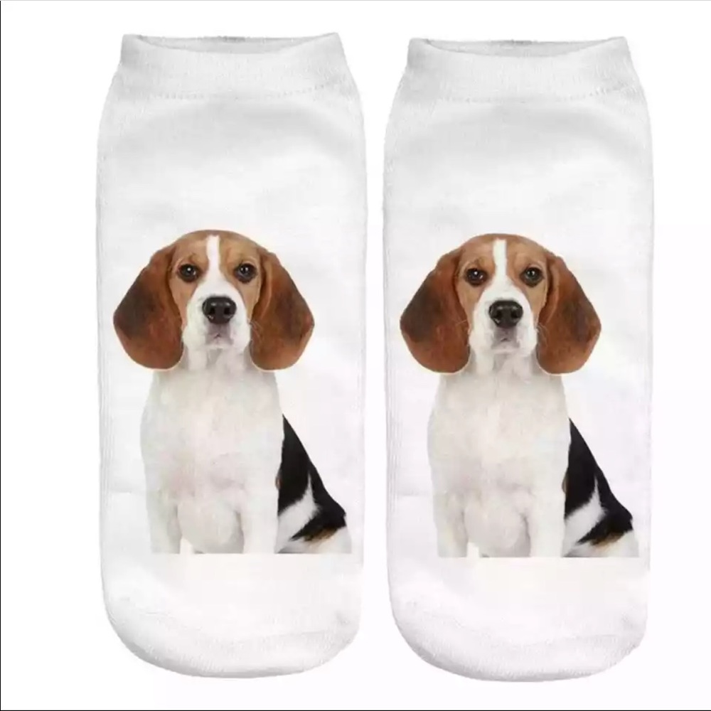 Unisex 3D Printed Socks - Adorable Beagle